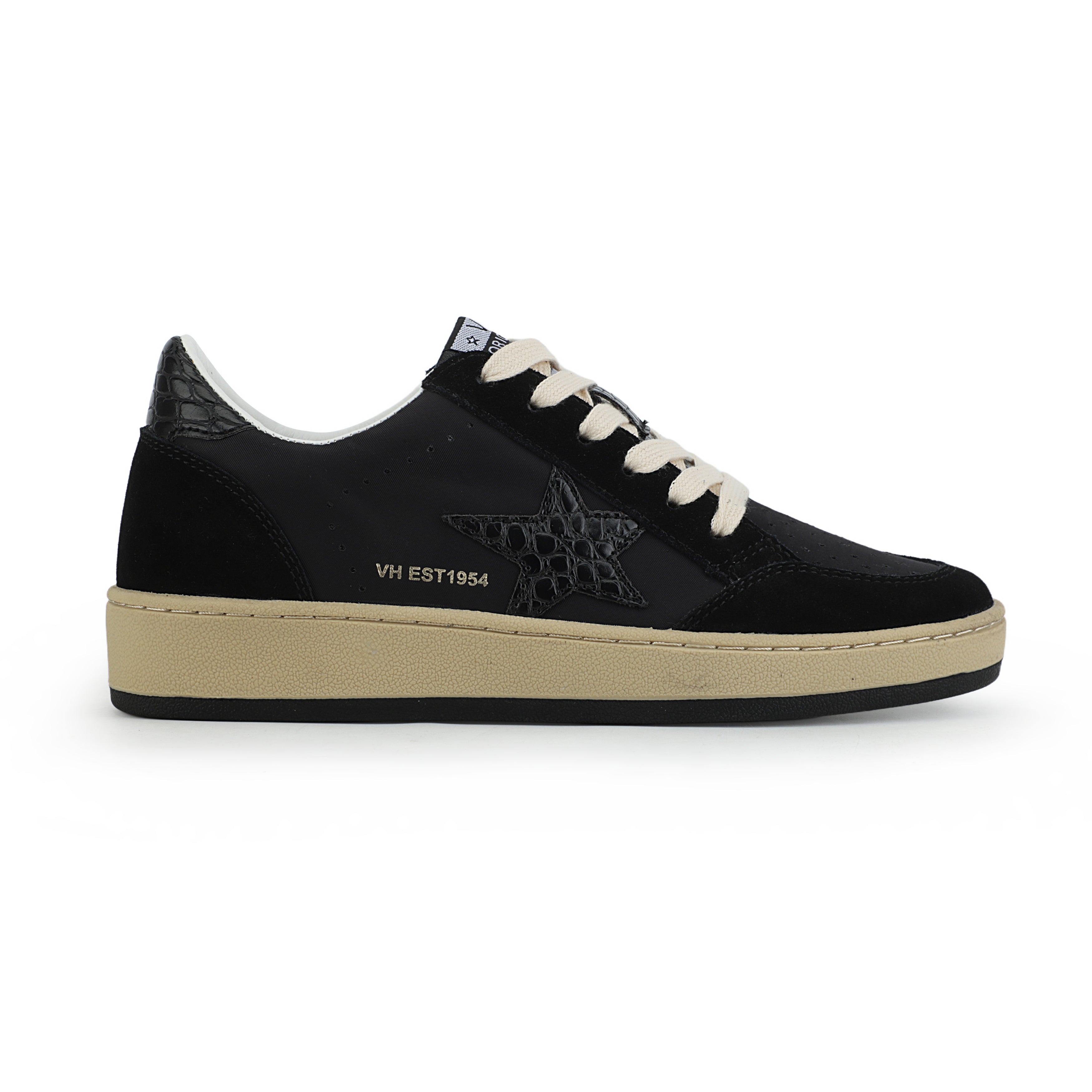 DENISSE - BLACK/BLACK CROCO