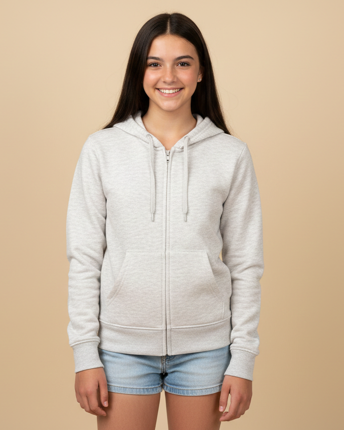 Kids Essential Fleece Oversized Zip Hoodie