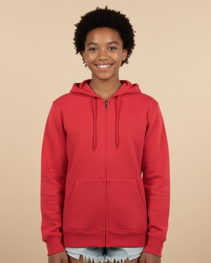 Kids Essential Fleece Oversized Zip Hoodie