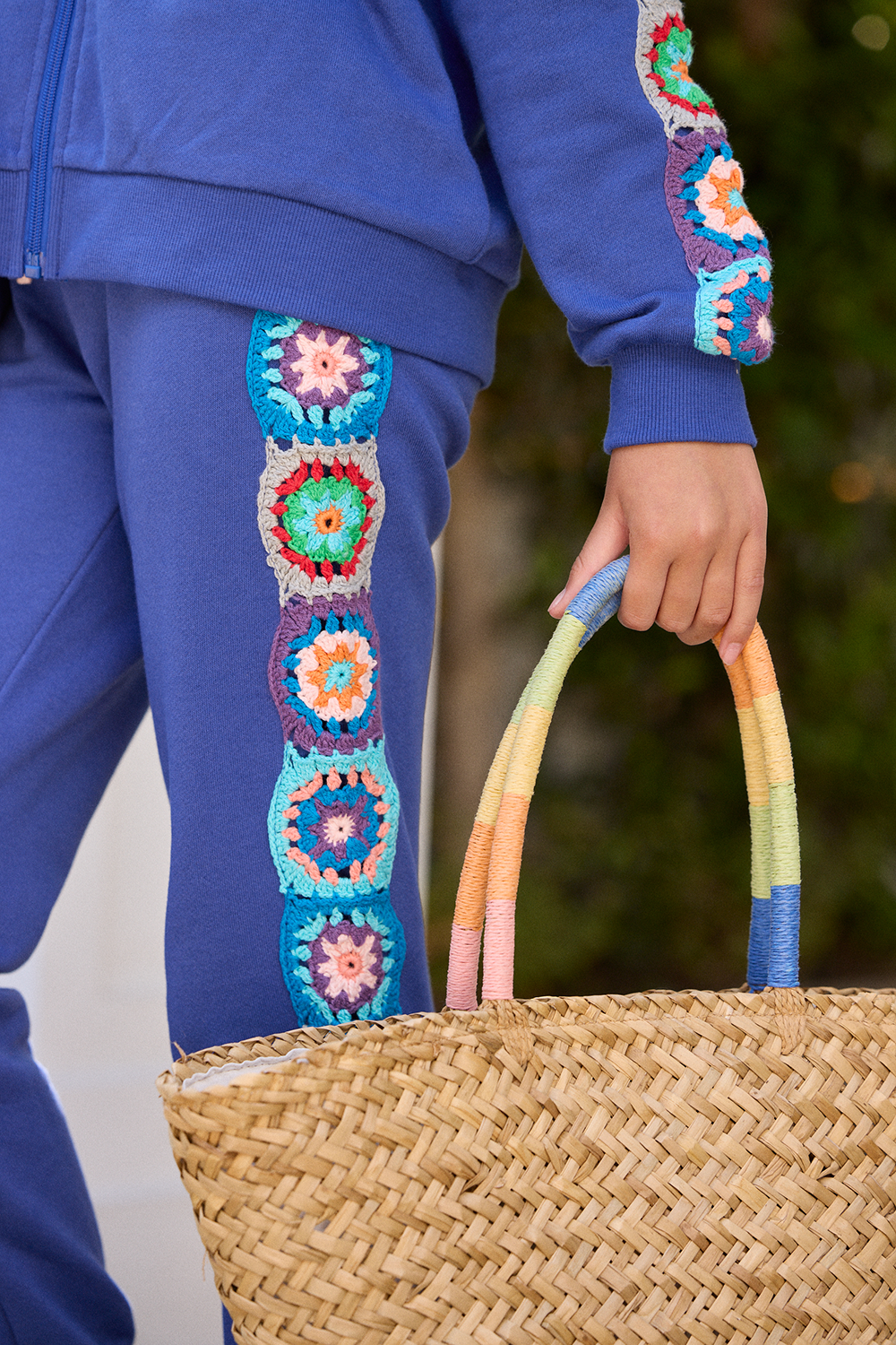 Kids Navy Jogger w/Crochet