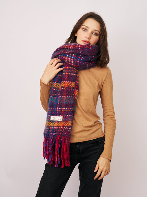 BRUSH SCARF - PINK MULTI