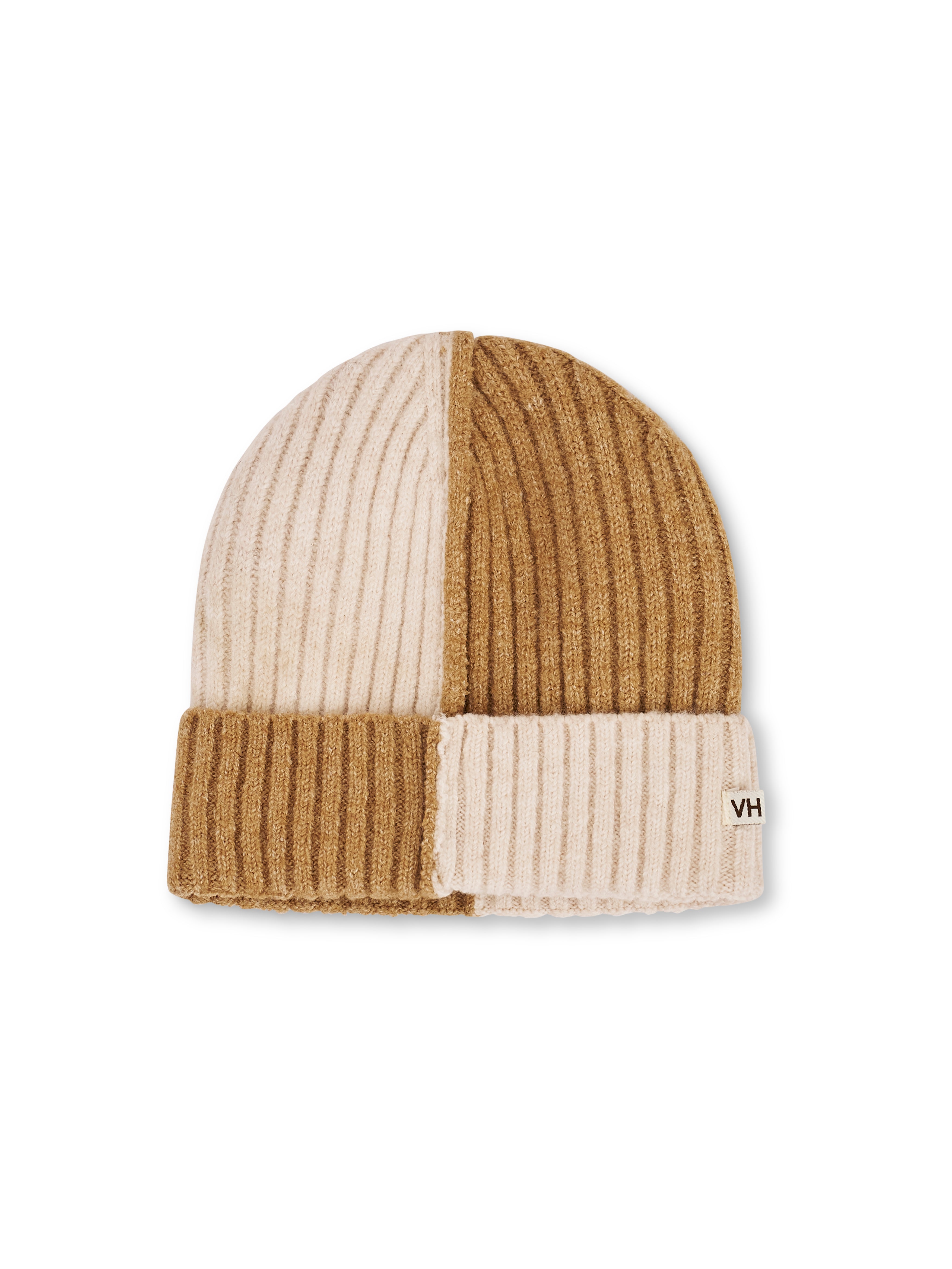 SEAM PATTERN BEANIE - TAN