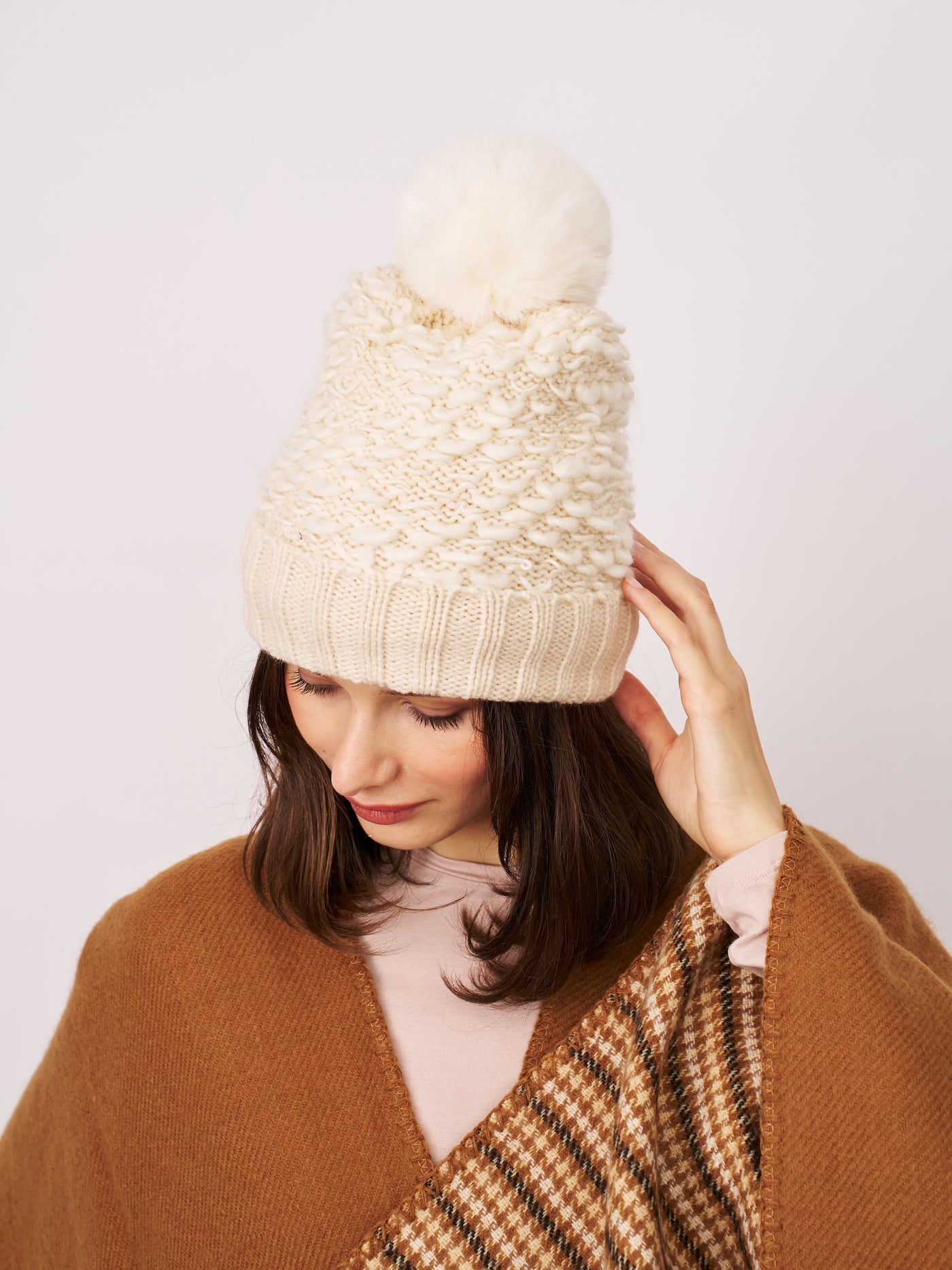 Hat with pompom