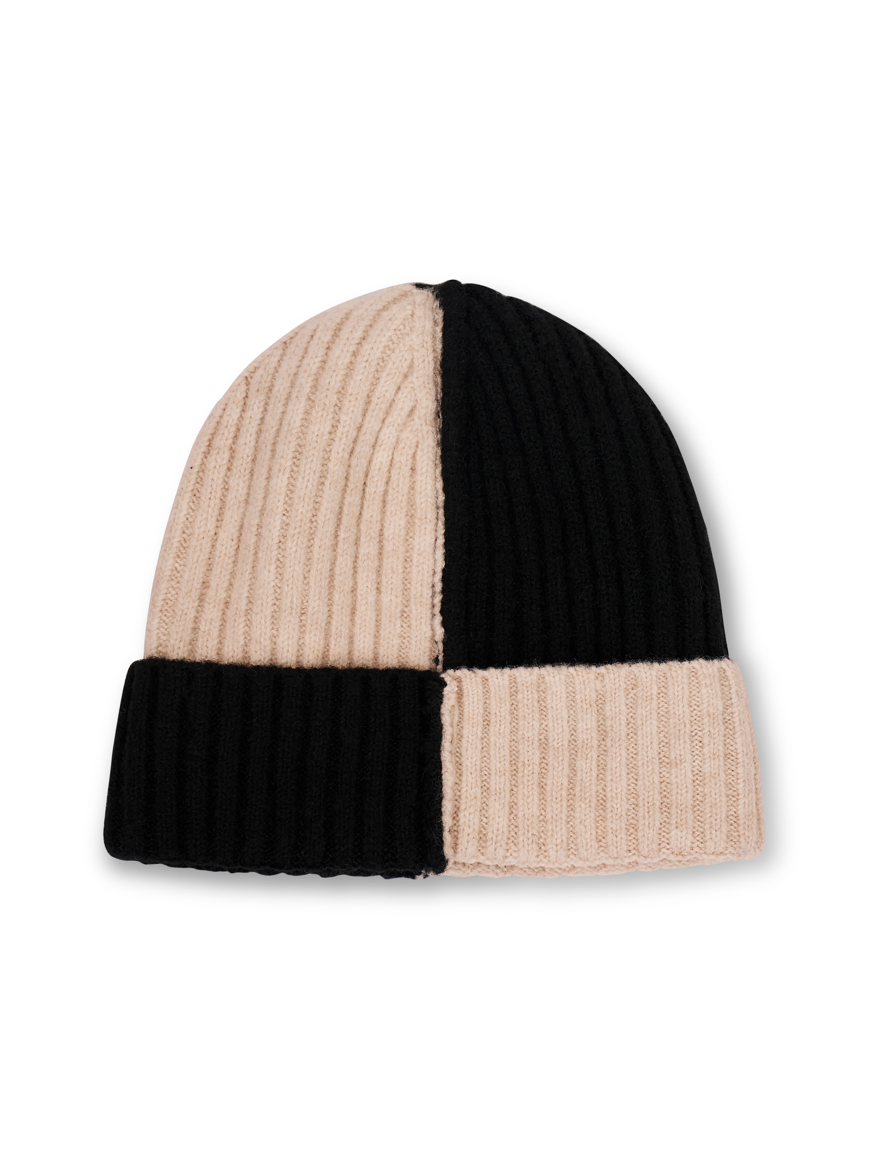 SEAM PATTERN BEANIE - BLACK