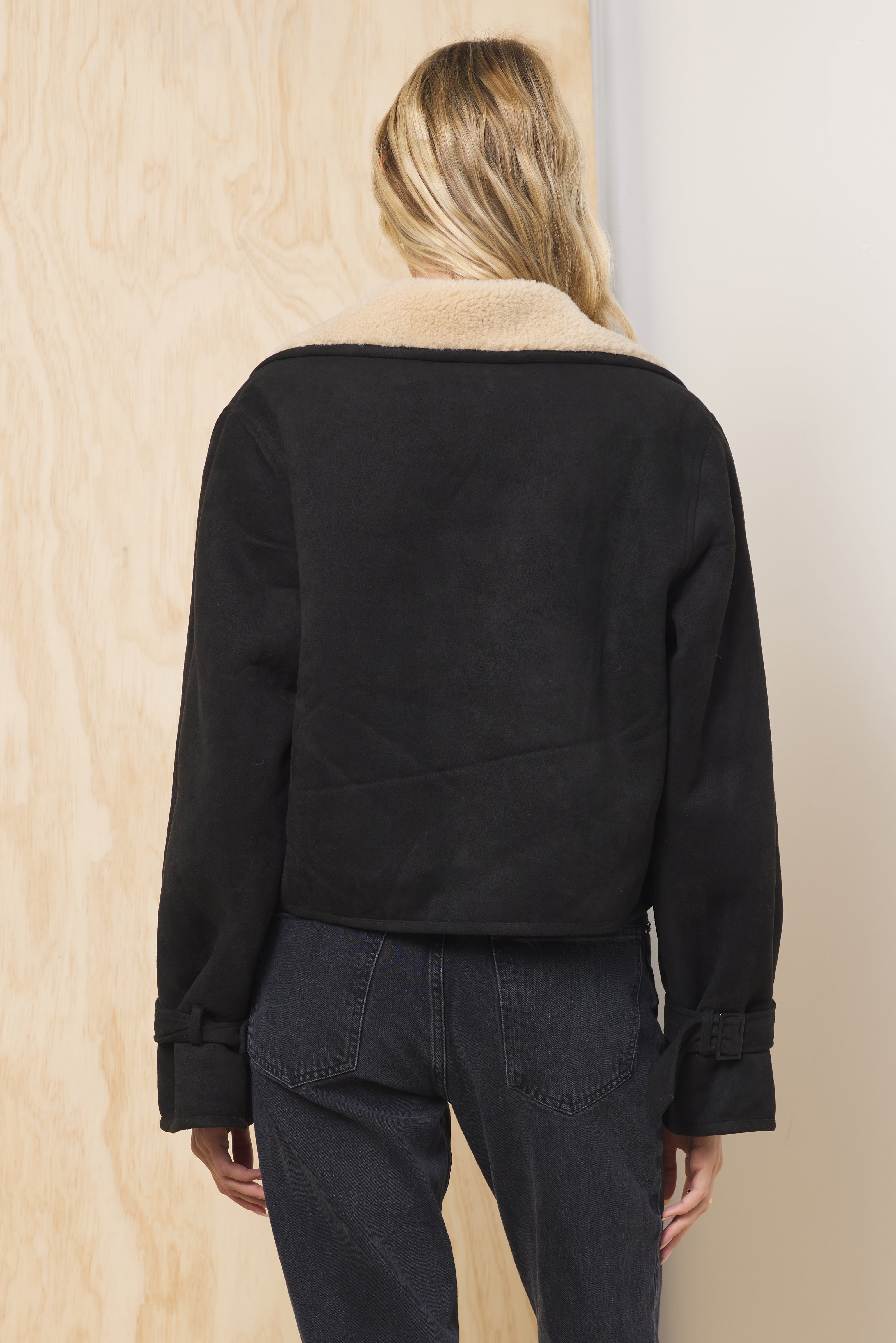Suede Sherpa Short Trench