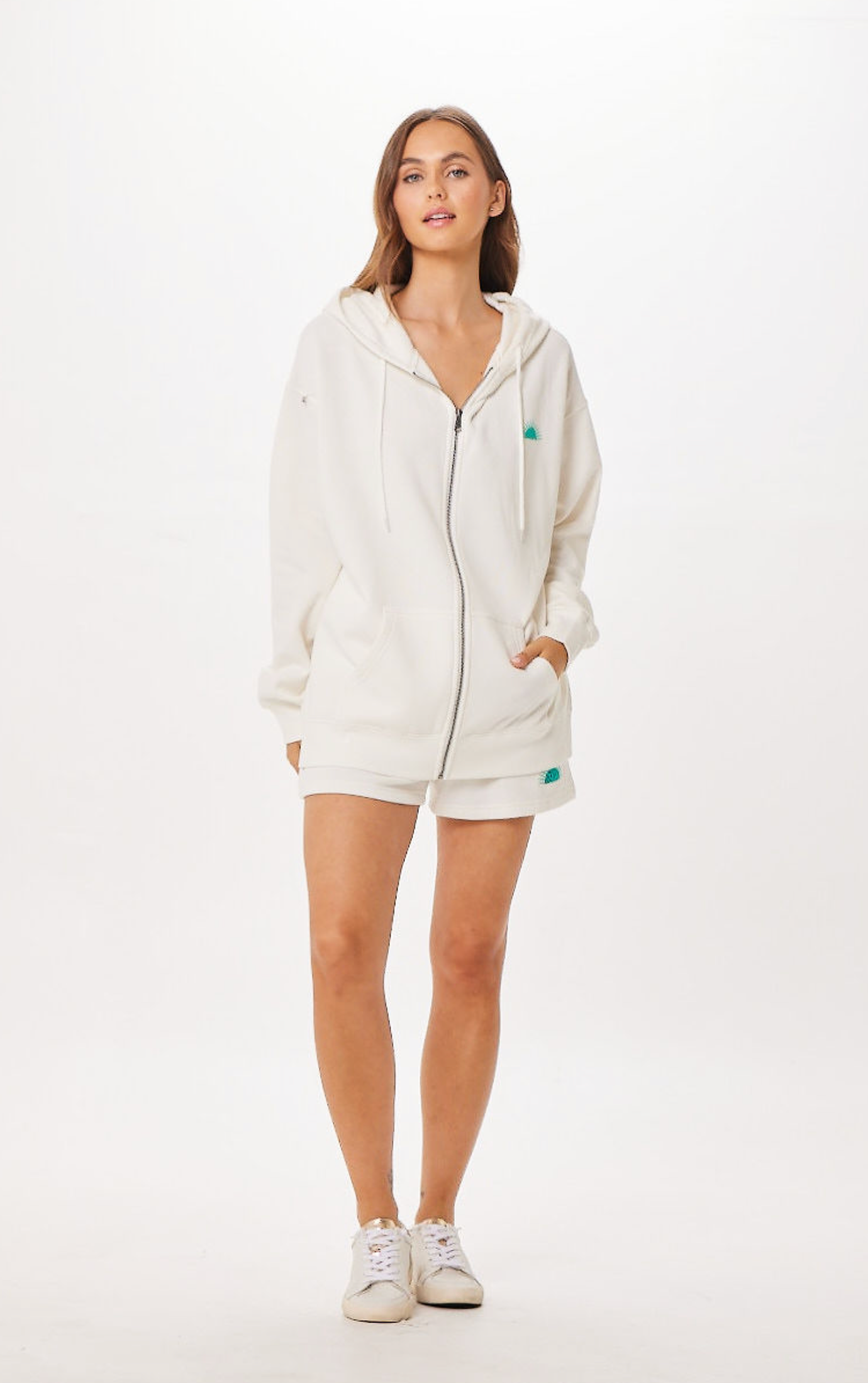White St. Barth Jet Setter Surf Wash Zip Up