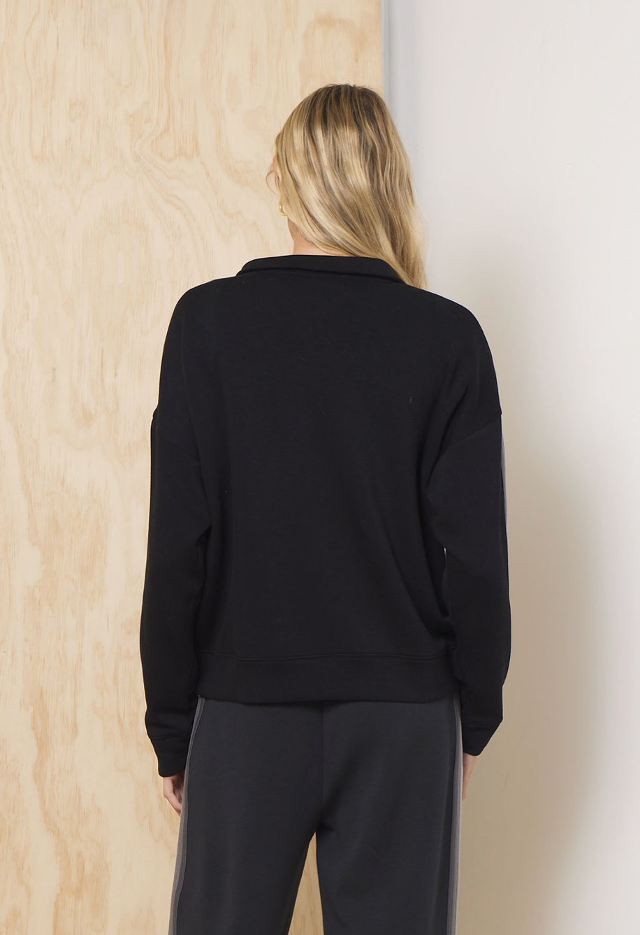 Striped Cloud Fleece Quarter Zip