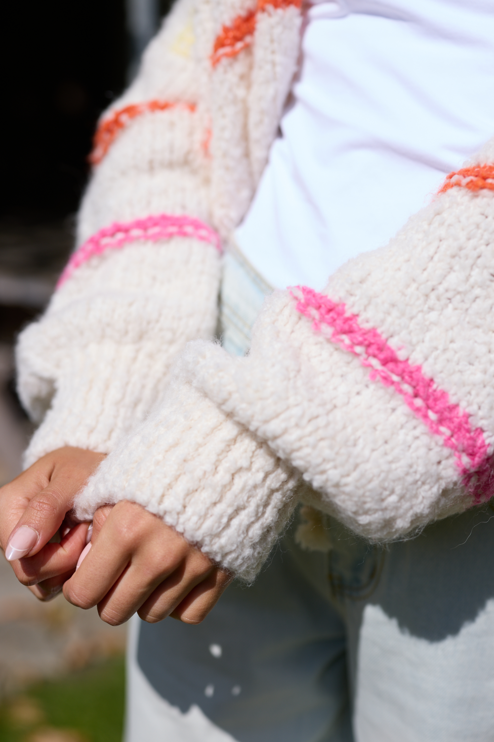 Striped Cardigan Sweater from Vintage Havana, view 3