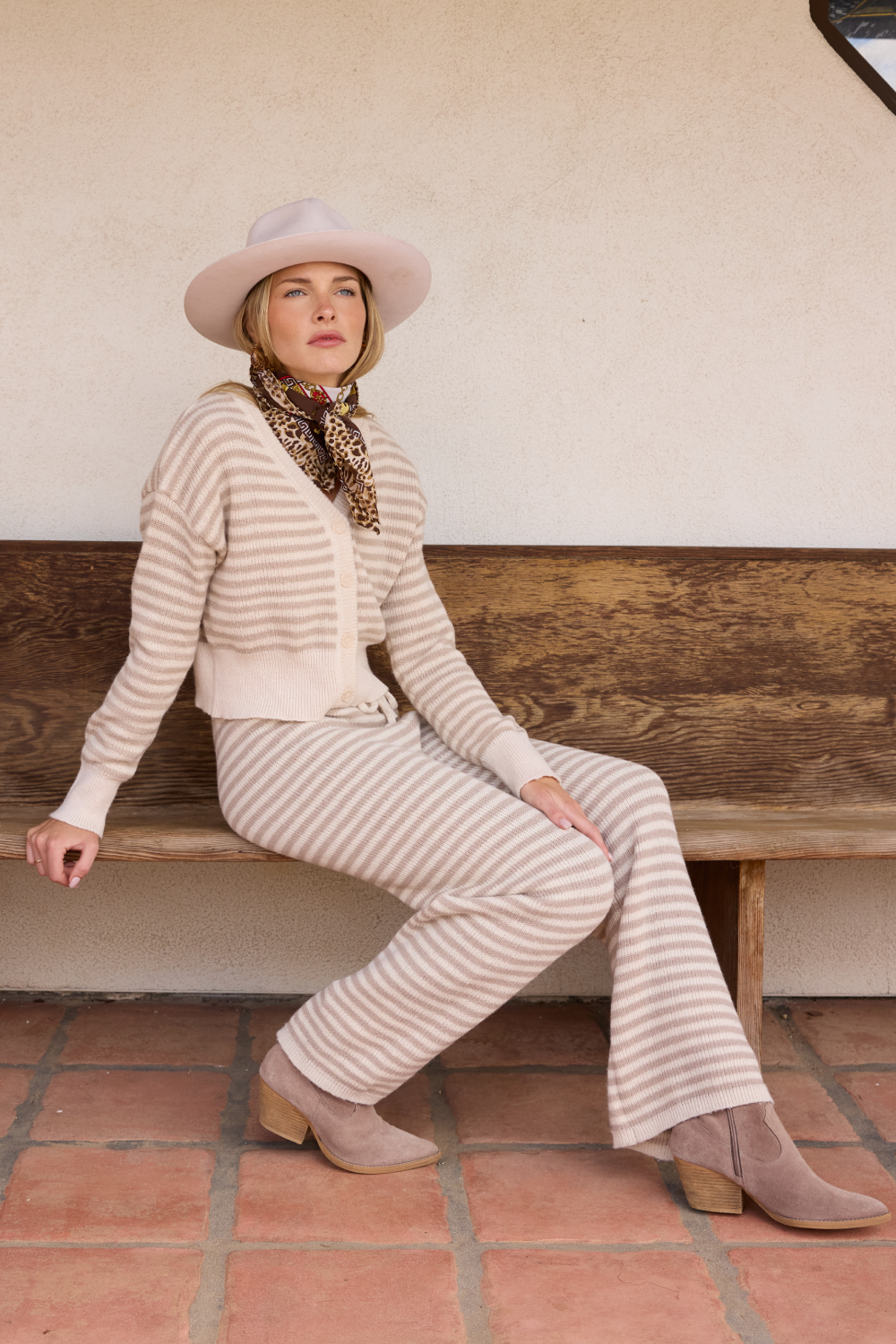 Sweater Terry Wide Leg Pant