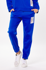 Royal Blue w/ Red Paris Boarding Pass Jogger