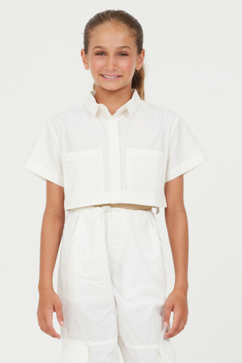 Oyster Cropped Button Down