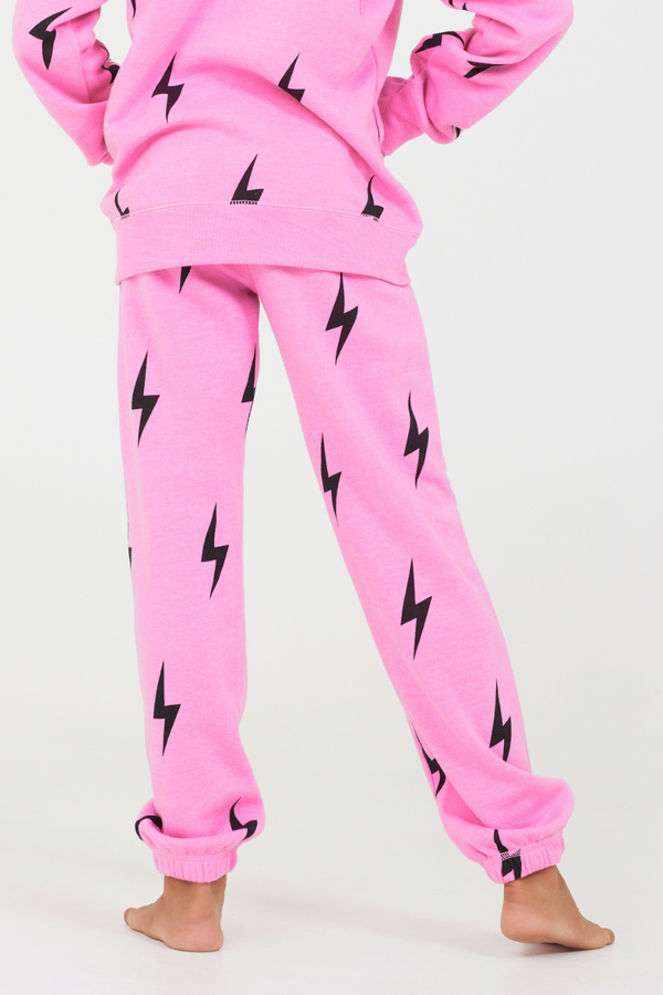 Pink Lightning Bolt Jogger