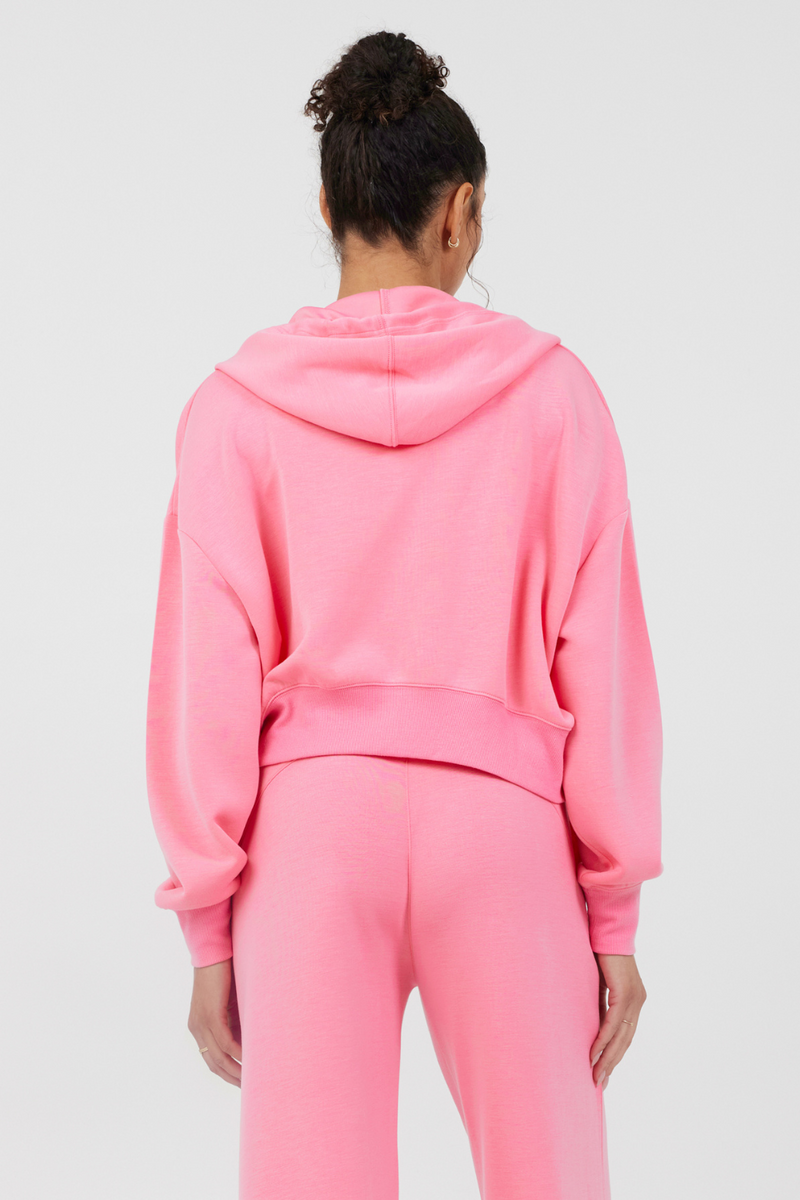 Coastal Coral Cloud Fleece Zip Up