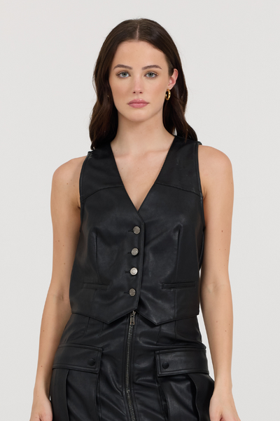 black leather dress vest Barry. Wang Black Leather Suit Vest Casual Western V-Neck Vest Jacket, 3XL / Charcoal
