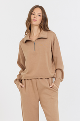 Caramel Cloud Fleece Quarter Zip