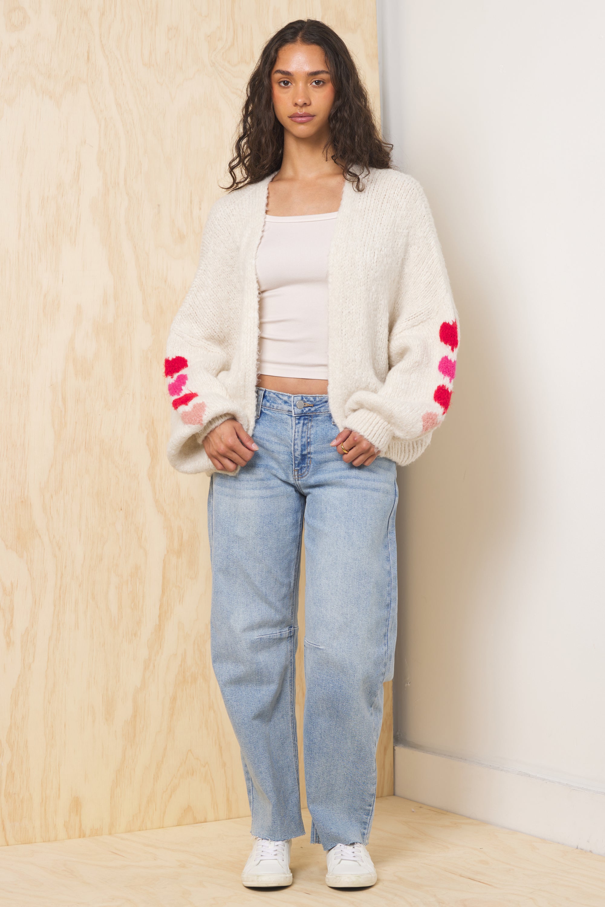 Heart Jacquard Cardigan