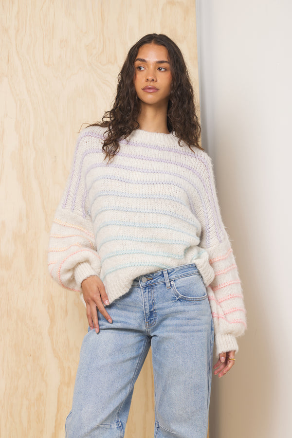 World Cup Digital Jacquard Loose V-neck Short-sleeved Knit Top