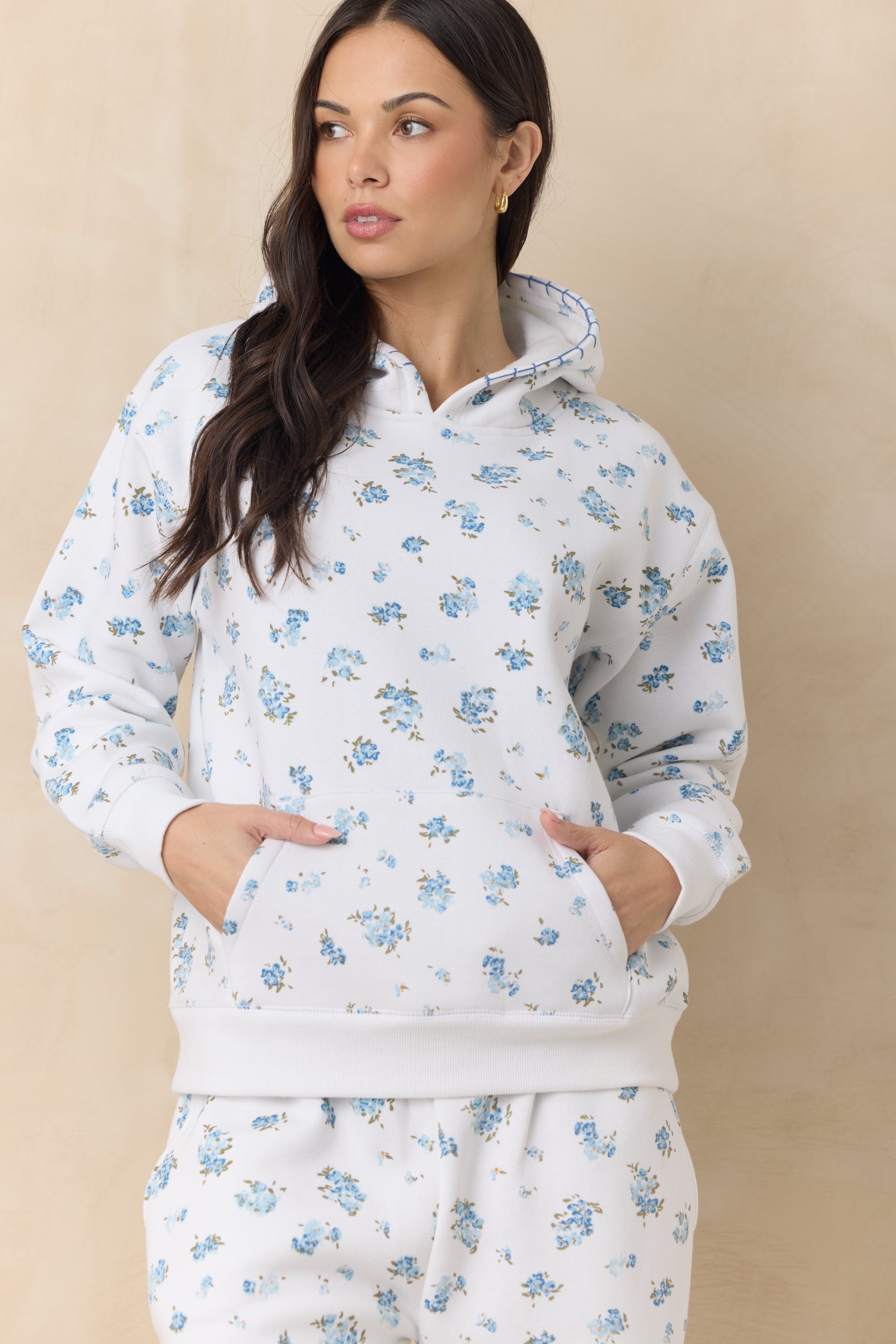Ditsy Print Hoodie