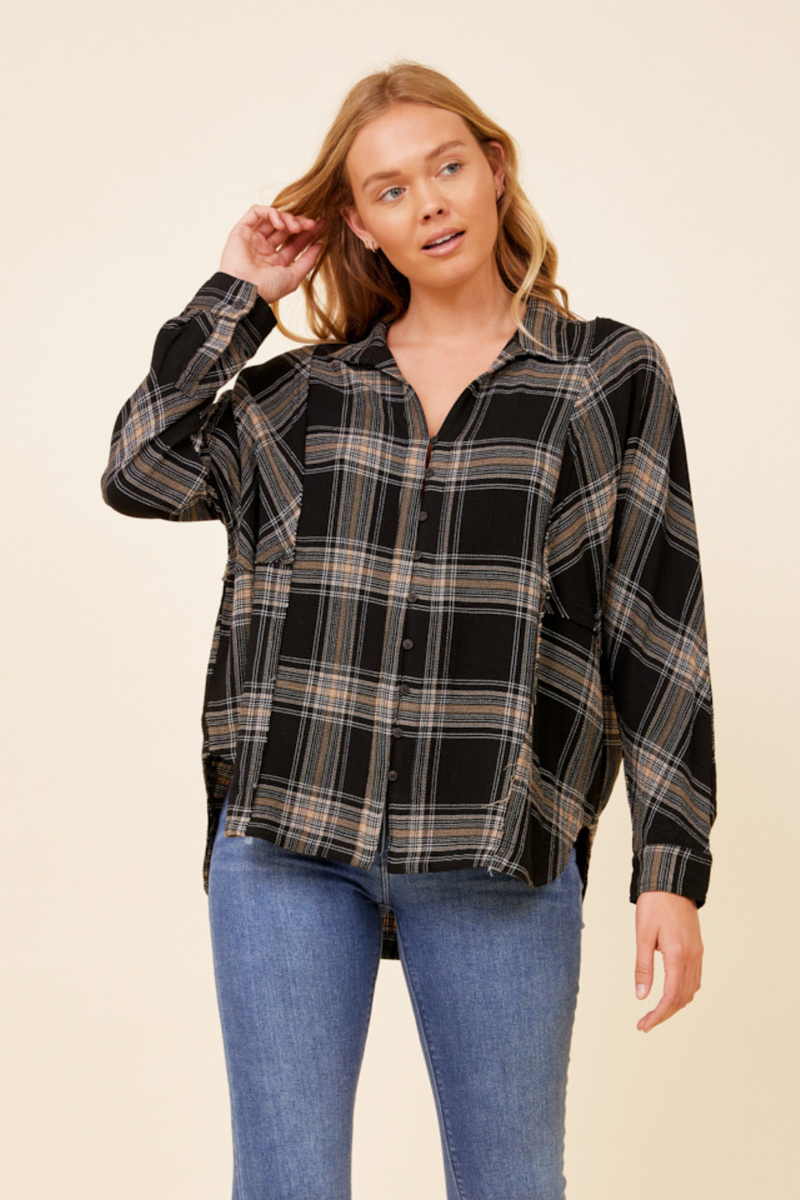 Summit Plaid Bouncy Rayon Button Down