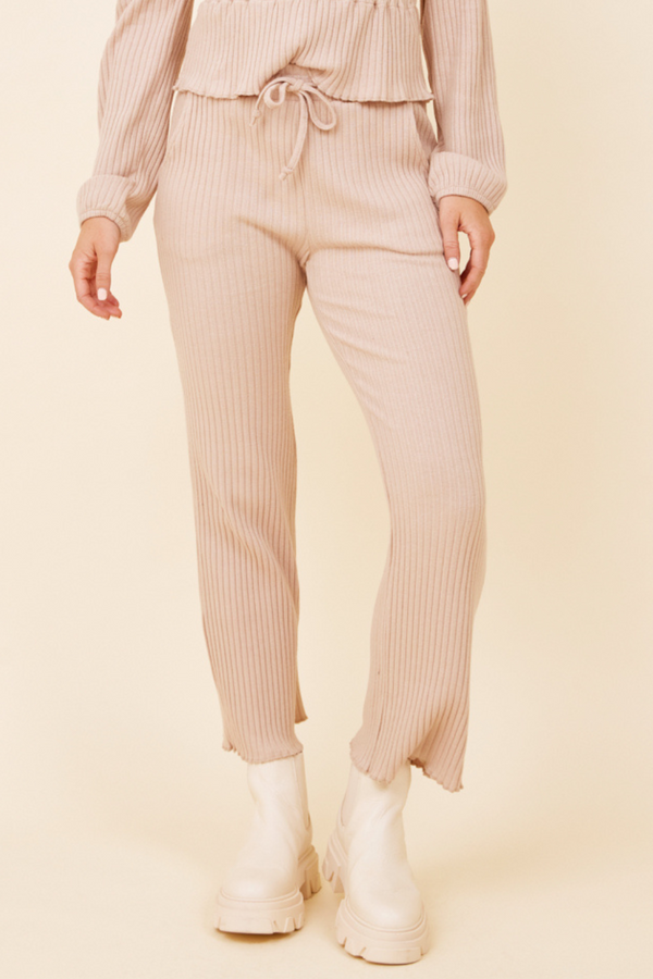 Taupe Ribbed Pants
