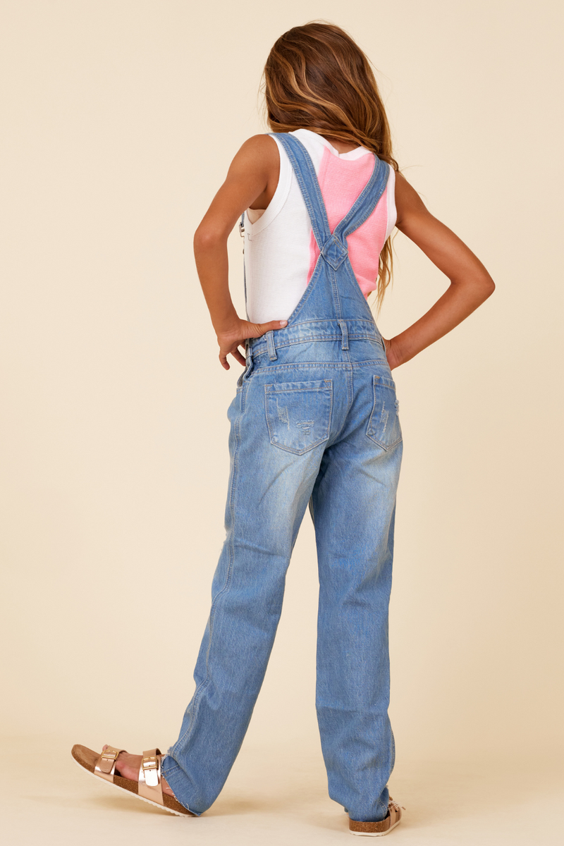 Distressed 2025 denim dungarees