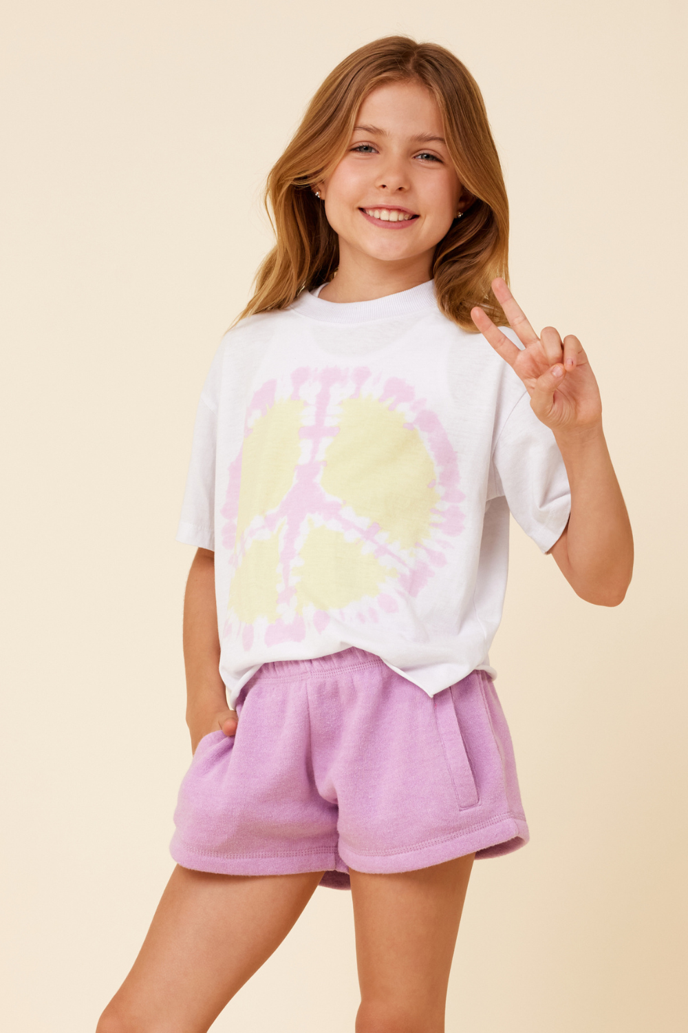 Purple Peace Sign Tee