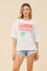St. Barth White Destination Printed Tee