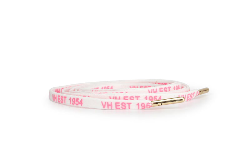 WHITE PINK GOLD TIP LACES