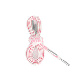 WHITE PINK SILVER TIP LACES