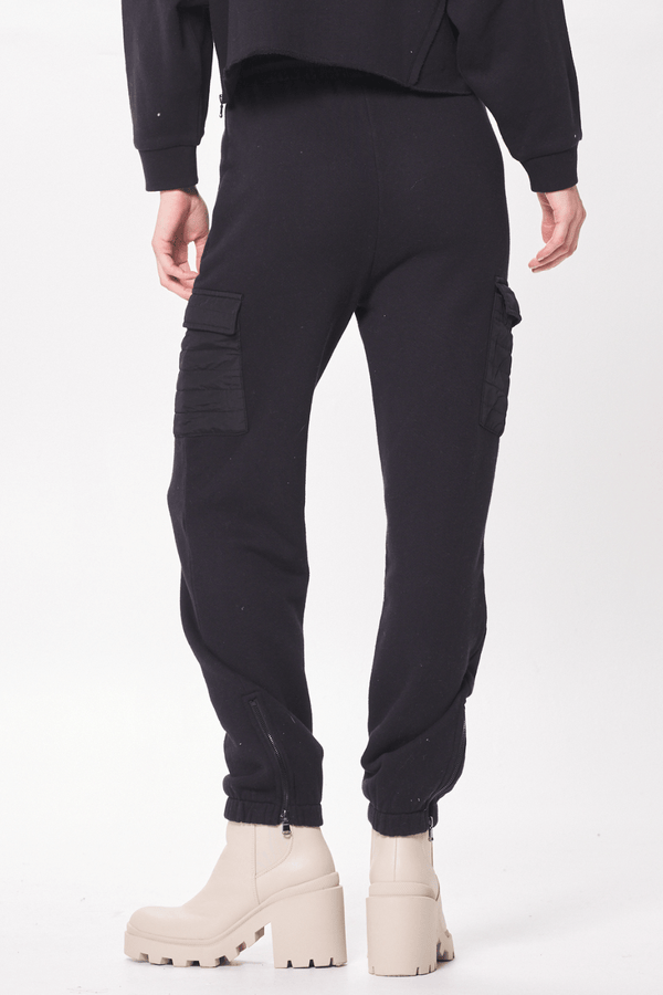Black Heavy French Terry Utility Joggers