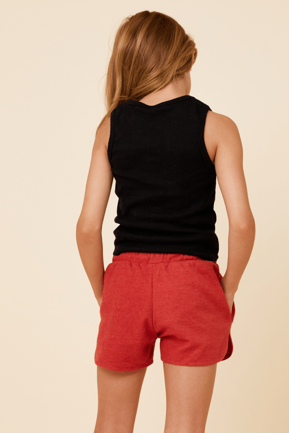 Black Ribbed Heart Tank