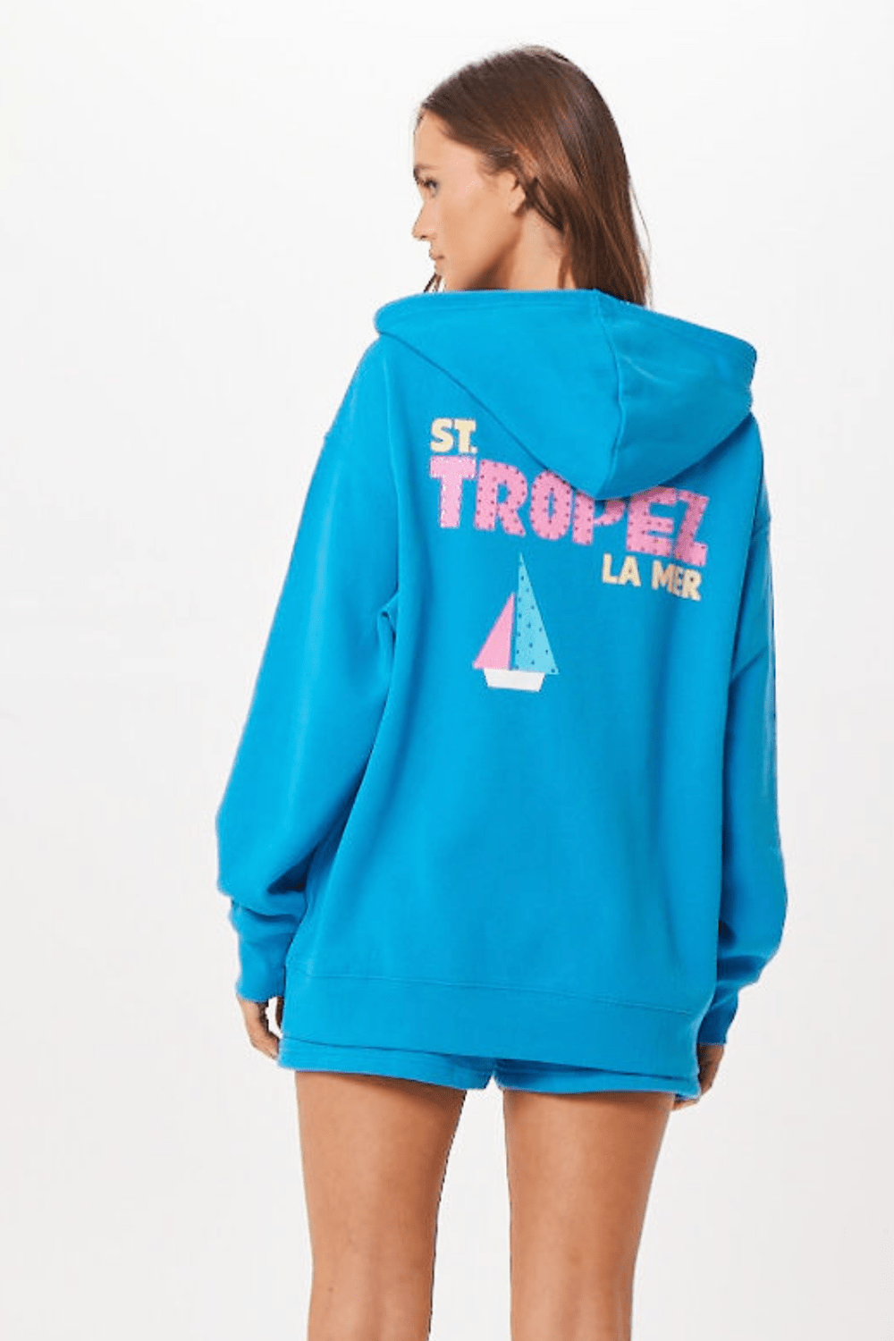 Bright Blue St. Tropez Jet Setter Surf Wash Zip Up