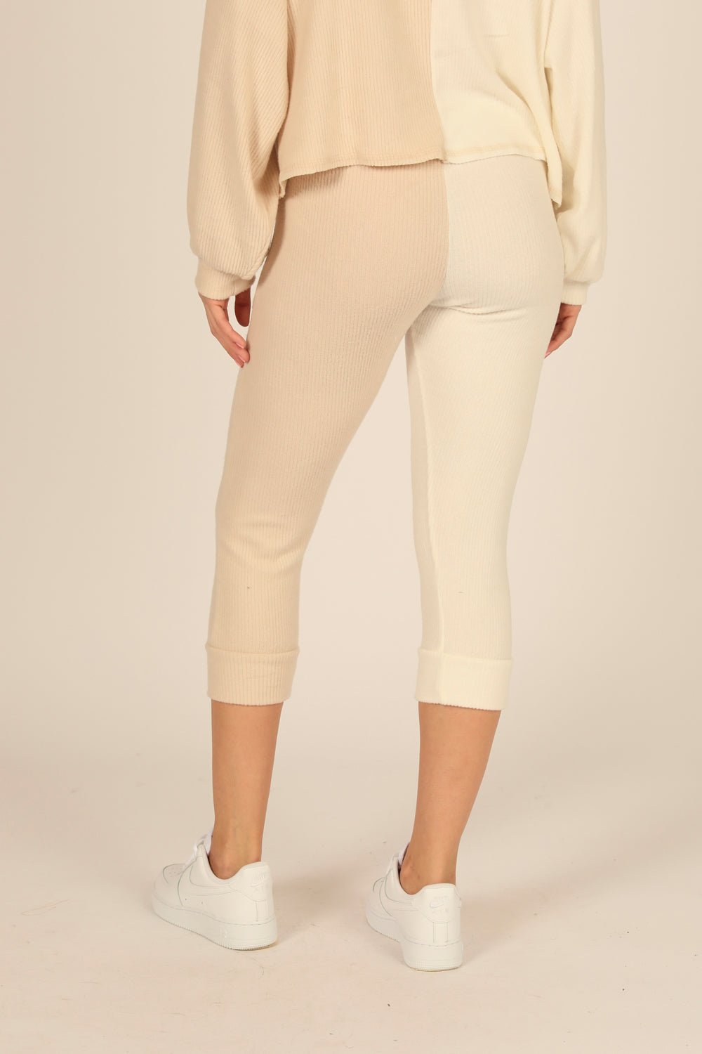 Brushed Hacci Rib Split Jogger