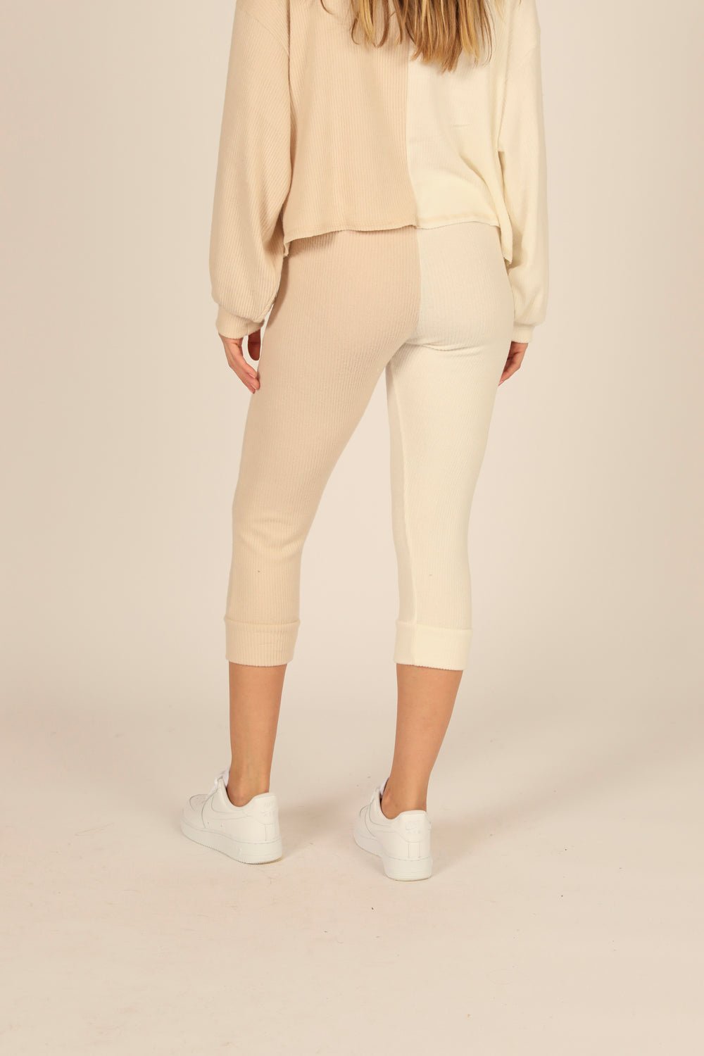Brushed Hacci Rib Split Jogger