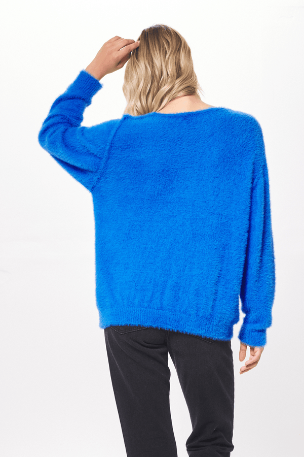 Cerulean Fuzzy Tunic Sweater