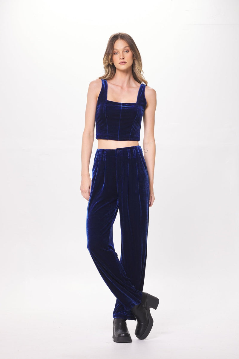 UNIQUE21 skinny velvet trousers with stars embroidery co-ord | ASOS