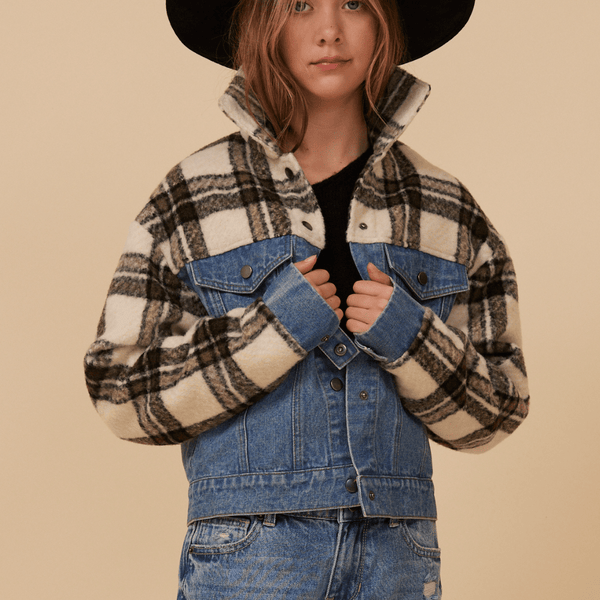 Denim plaid online