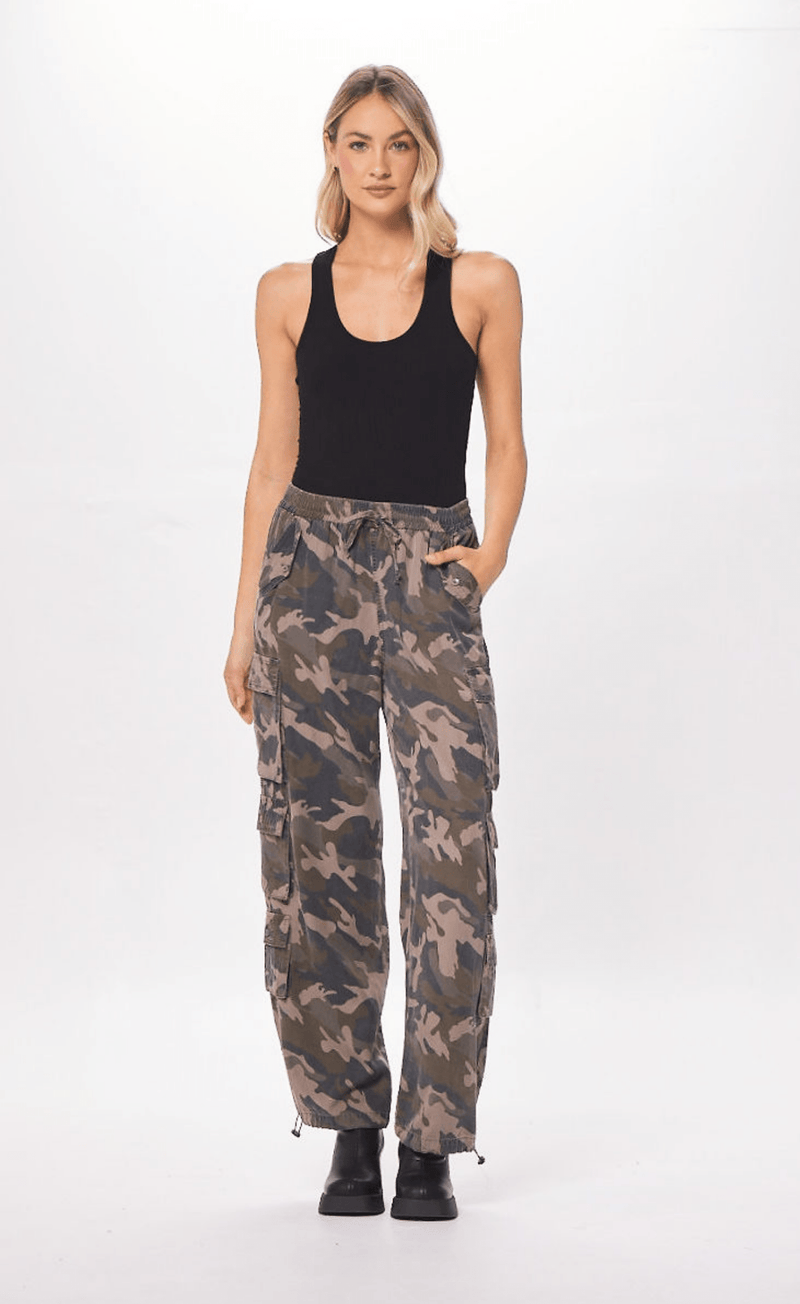 Green Camo Tencel Cargo Pant