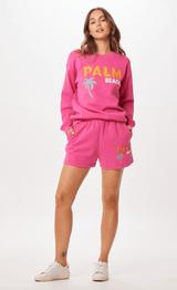 Hot Pink Palm Beach Jet Setter Surf Wash Shorts