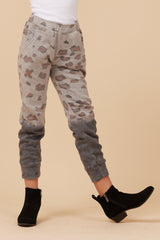 Large Leopard Print Dip Dye Jogger
